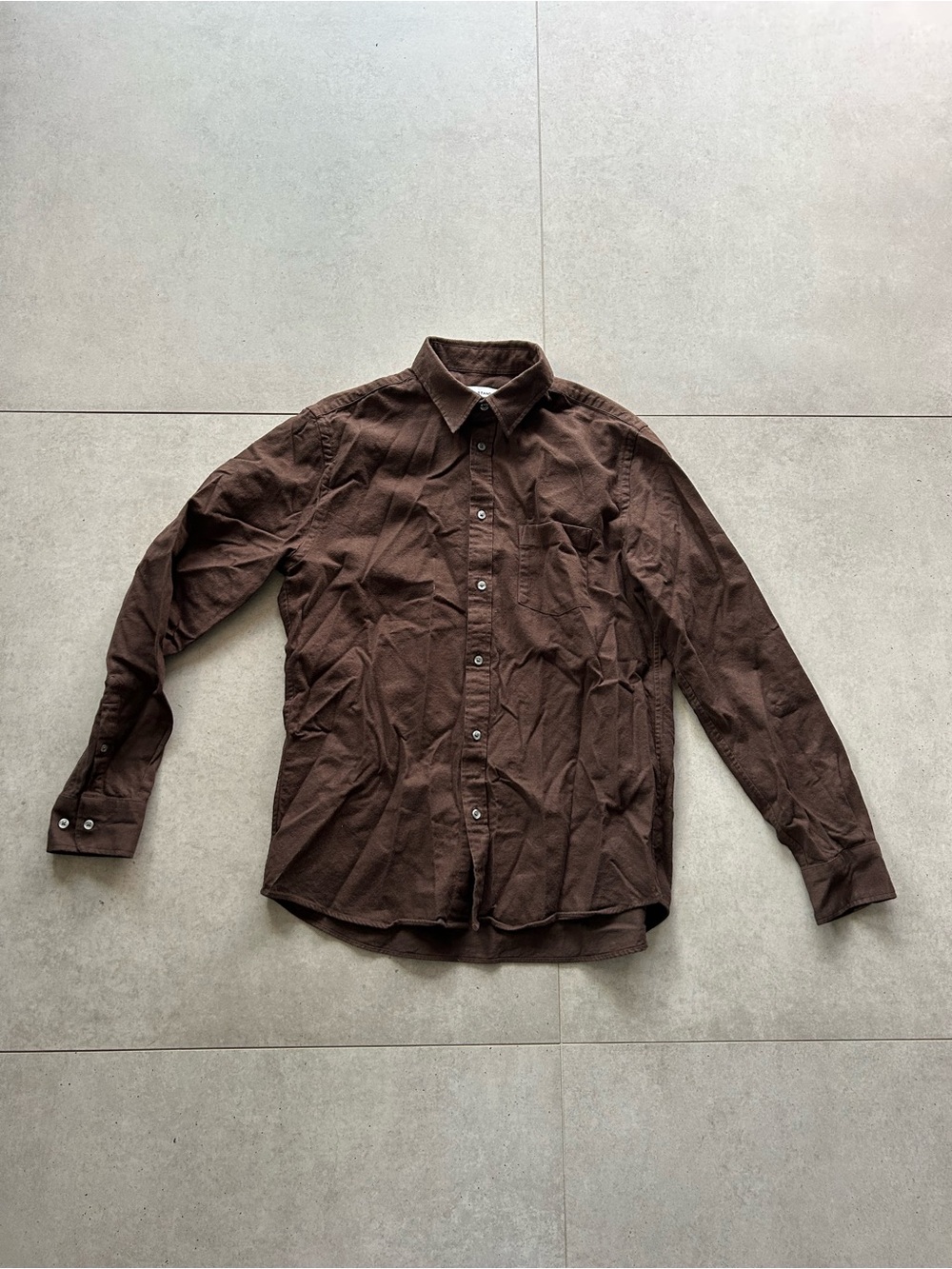 National standards chocolate brown button up